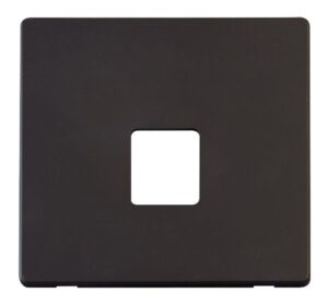Click Definity Single Telephone Socket Cover Plate Black