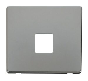 Click Definity Single Telephone Socket Cover Plate Chrome