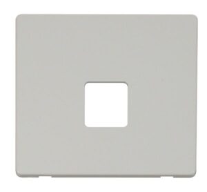Click Definity Single Telephone Socket Cover Plate White
