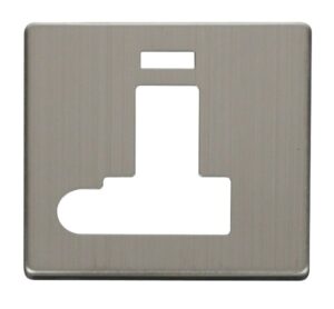 Click Definity Switched Connection Unit With Flex Outlet & Neon Cover Plate St. Steel