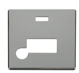 Click Definity Connection Unit With Flex Outlet & Neon Cover Plate Chrome