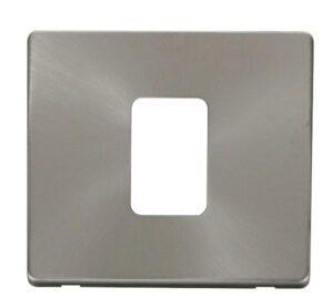 Click Definity 45A 1 Gang Plate Switch Cover Plate Brushed Stainless