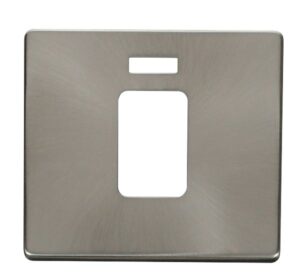Click Definity 45A 1 Gang Plate Switch With Neon Cover Plate Brushed Stainless