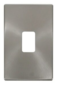 Click Definity 45A 2 Gang Plate Switch Cover Plate Brushed Stainless