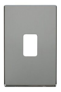 Click Definity 45A 2 Gang Plate Switch Cover Plate Chrome