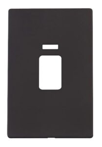 Click Definity 45A 2 Gang Plate Switch With Neon Cover Plate Black