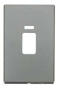 Click Definity 45A 2 Gang Plate Switch With Neon Cover Plate Chrome