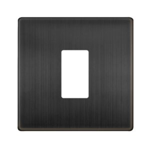 Click GridPro 1 Gang GridPro Cover Plate Matt Bronze