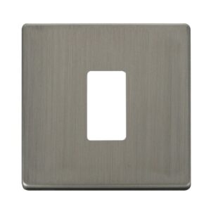 Click GridPro 1 Gang GridPro Frontplate Stainless Steel