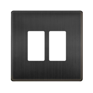 Click GridPro 2 Gang GridPro Cover Plate Matt Bronze