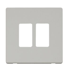 Click GridPro 2 Gang GridPro Frontplate White