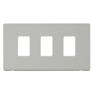 Click GridPro 3 Gang GridPro Frontplate White