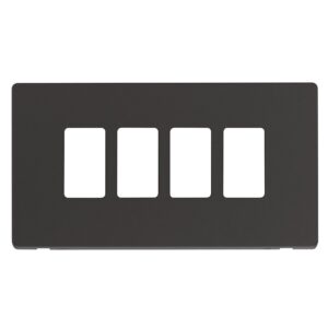 Click GridPro 4 Gang GridPro Frontplate Black