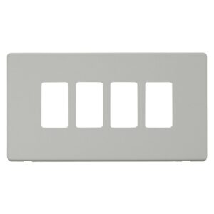 Click GridPro 4 Gang GridPro Frontplate White