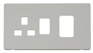 Click Definity 45A Switch 13A Switched Socket Cover Plate White