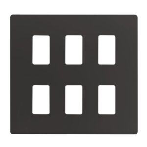 Click GridPro 6 Gang GridPro Frontplate Black