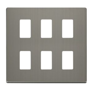 Click GridPro 6 Gang GridPro Frontplate Stainless Steel