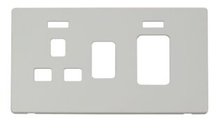 Click Definity 45A Switch 13A Switched Socket With Neons Cover Plate White