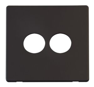 Click Definity 2 Gang Toggle Switch Cover Plate Black