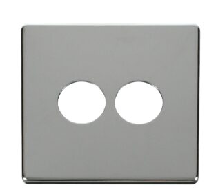 Click Definity 2 Gang Toggle Switch Cover Plate Chrome