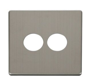 Click Definity 2 Gang Toggle Switch Cover Plate Stainless Steel