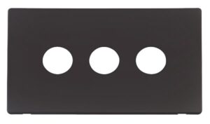 Click Definity 3 Gang Toggle Switch Cover Plate Black
