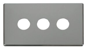 Click Definity 3 Gang Toggle Switch Cover Plate Chrome