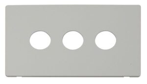 Click Definity 3 Gang Toggle Switch Cover Plate White