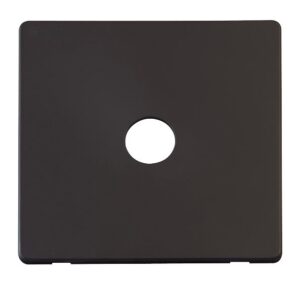 Click Definity Single Coaxial Socket Cover Plate Black