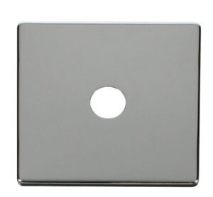 Click Definity Single Coaxial Socket Cover Plate Chrome