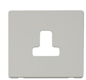 Click Definity 5A Round Pin Socket Outlet Cover Plate White