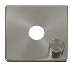 Click Definity 1 Gang Dimmer Switch Cover Plate Brushed Stainless
