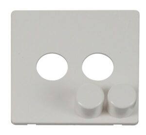 Click Definity 2 Gang Dimmer Switch Cover Plate White