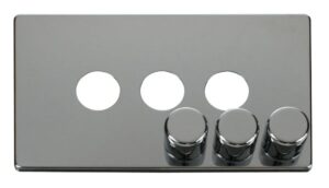 Click Definity 3 Gang Dimmer Switch Cover Plate Chrome