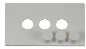 Click Definity 3 Gang Dimmer Switch Cover Plate White