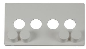 Click Definity 4 Gang Dimmer Switch Cover Plate White