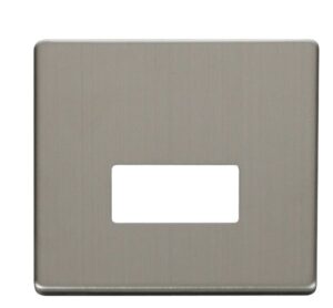 Click Definity Connection Unit Cover Plate Stainless Steel