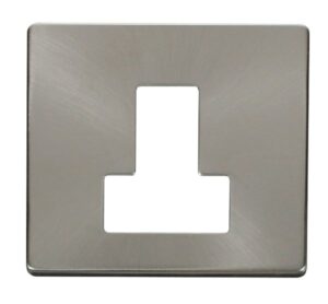Click Definity Switched Connection Unit Cover Plate Brushed Stainless