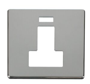 Click Definity Switched Connection Unit With Neon Cover Plate Chrome