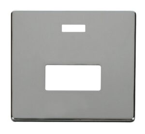 Click Definity Connection Unit With Neon Cover Plate Chrome