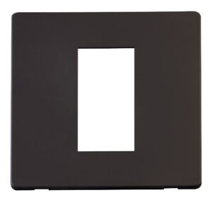 Click New Media 1 Gang Plate Single Media Module Cover Plate Black