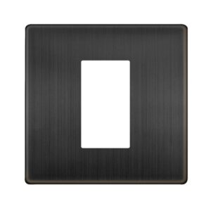 Click New Media 1 Gang New Media 1 Aperture Cover Plate Matt Bronze