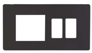 Click GridPro Hotel Accessory Plate 2 Gang GridPro Frontplate With Twin New Media Aperture Cover Plate