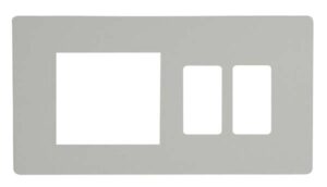 Click GridPro Hotel Accessory Plate 2 Gang GridPro Frontplate With Twin New Media Aperture Cover Plate