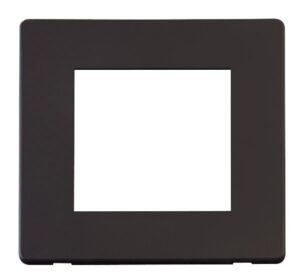 Click New Media 1 Gang Plate Twin Media Module Cover Plate Black
