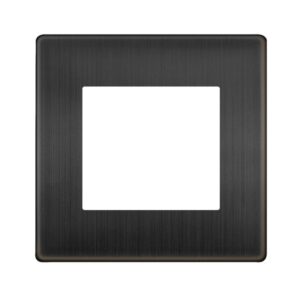 Click New Media 1 Gang New Media 2 Aperture Cover Plate Matt Bronze