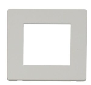 Click New Media 1 Gang Plate Twin Media Module Cover Plate White
