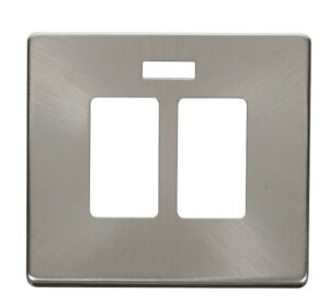 Click Definity 20A Sink & Bath Switch With Neon Cover Plate Brushed Stainless