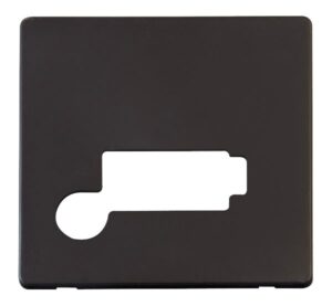Click Definity Connection Unit With Flex Outlet (Lockable) Cover Plate Black