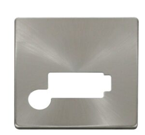 Click Definity Connection Unit With Flex Outlet (Lockable) Cover Plate Br. Stainless